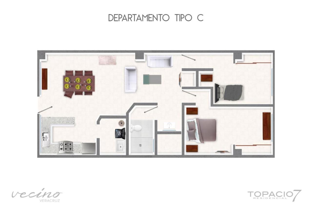 Topacio7 Residencial Apartment Boca del Rio  Exterior photo